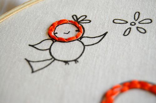 Olive embroidery