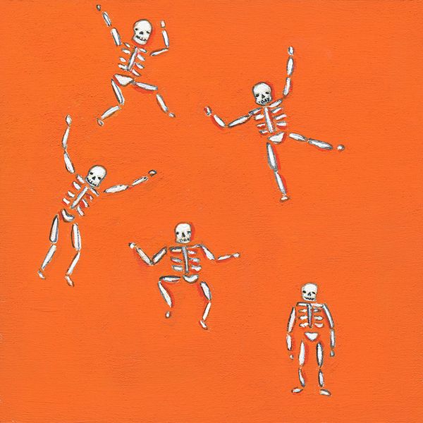 Tiny skeletons orange