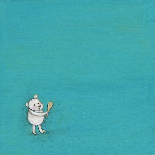 A bear and a spoon