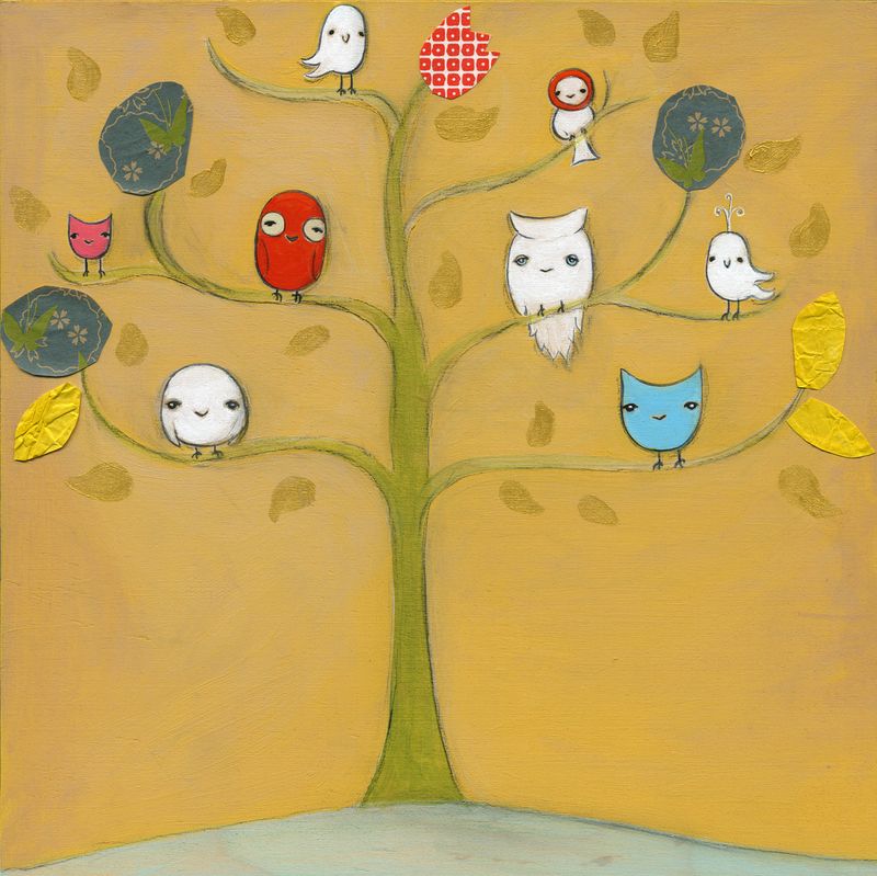 Owl friends & a bird