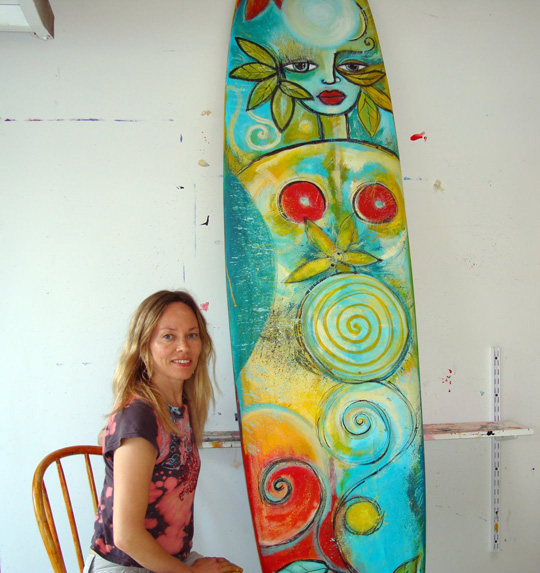 Outi's surf board