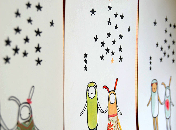 Stars gocco painted