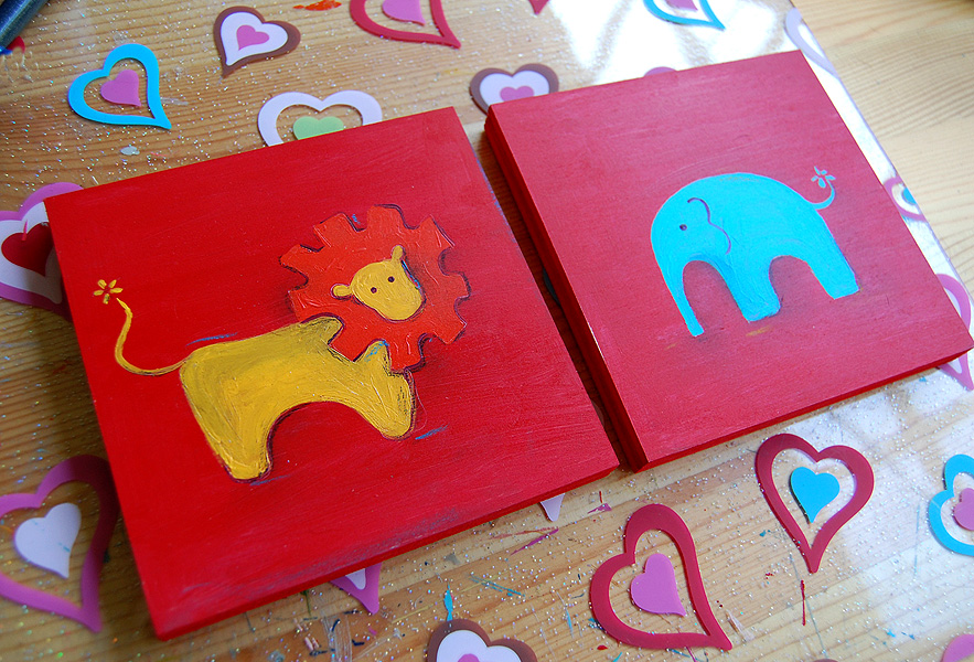 Lion & elephant