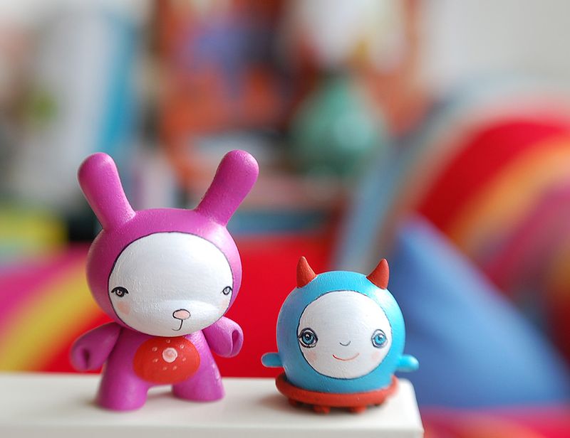 Dunny & little blue devil
