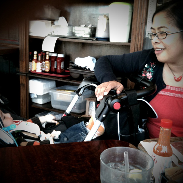 Christine and baby henry