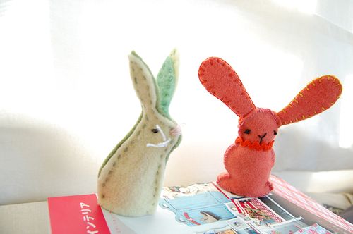 Embroidered bunnies 1