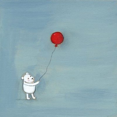 a bear and a balloon