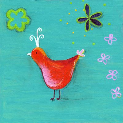 orange love bird