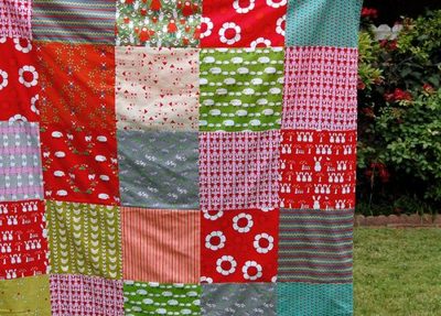 my first patchwork throw