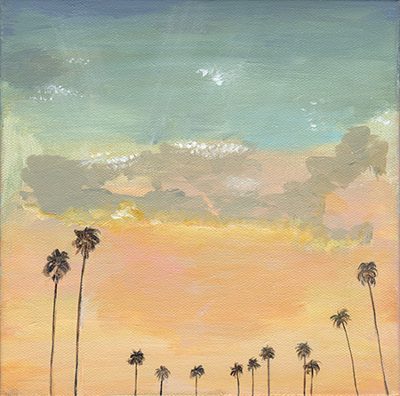 first painting in the new studio : L.A. Sunset