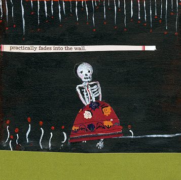 Illustration Friday :: Phobia “wallflower”