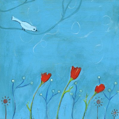 enjoying the poppies