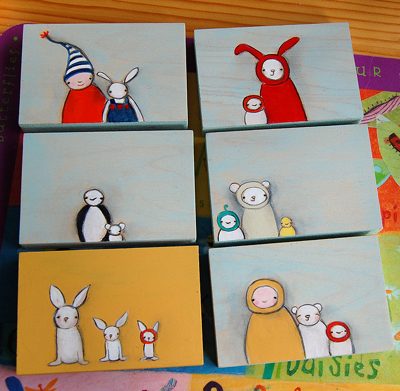 a return to the beginning + six tiny portraits