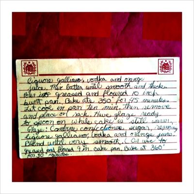Let's try this again ~ a return to JOY & a Galliano cake recipe