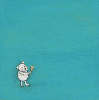 a bear and a spoon