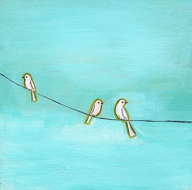 birds on a wire