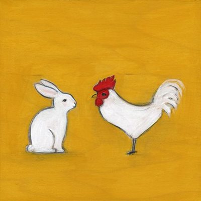 rabbit and the rooster