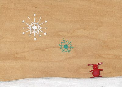 red rabbit in the arctic