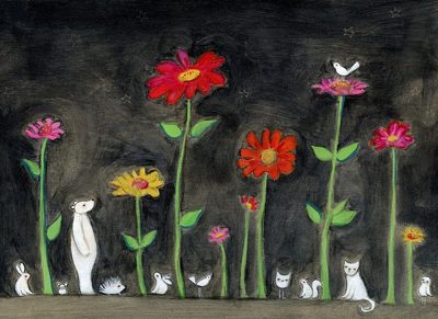 zinnia garden