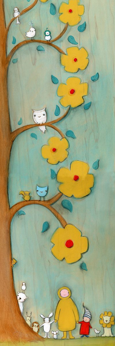 a sunny gathering + new larger paintings