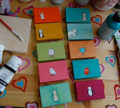 and they’re up! more tiny portraits